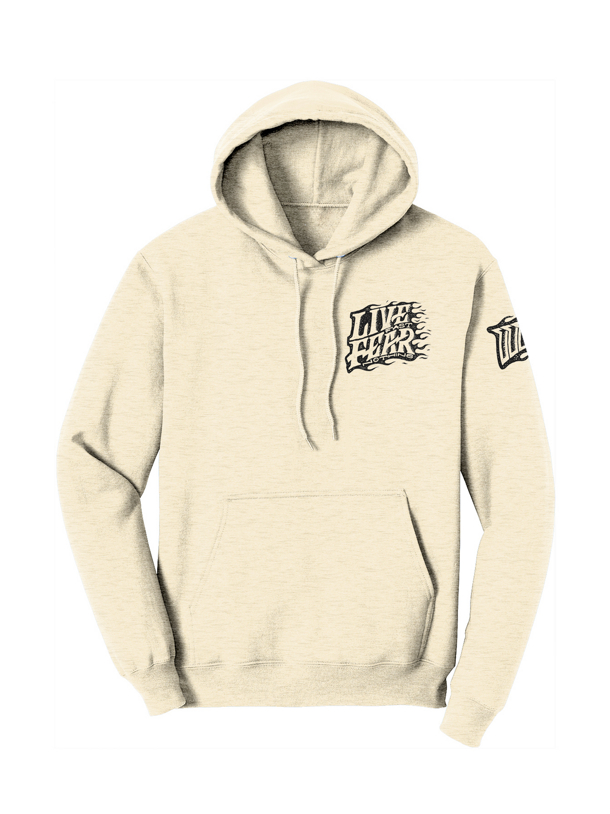 Live Fast Fear Nothing Flame Hoodie